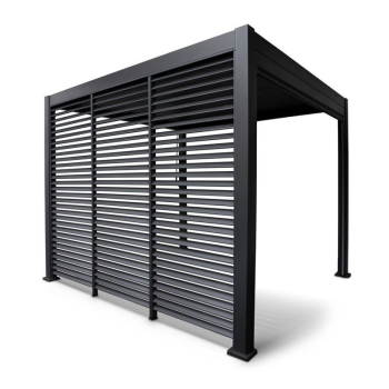 Preview: MIRADOR Lamellenwand Anthrazit für Pergola 300cm